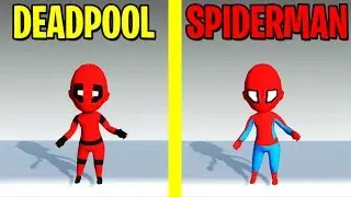 Run Race 3D SPIDERMAN vs DEADPOOL OLYMPICS!