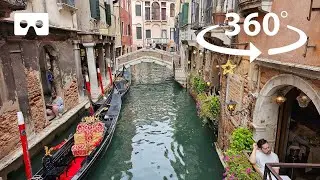 Venice, Italy 🇮🇹 Magical Gondola Ride Though the Canals 🥽 360 VR