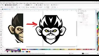 Monkey vector in Coreldraw