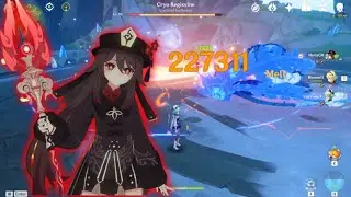 HELP FRIEND TEST HU TAO DAMAGE WITH BENNETT AND SUCROSE 800 EM - GENSHIN IMPACT