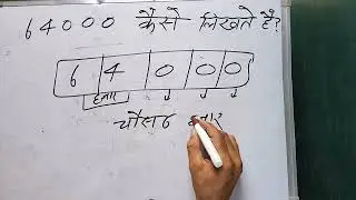 64000 hindi me | 64000 kaise likhate hain | 64000 spelling Hindi & English | हिंदी में