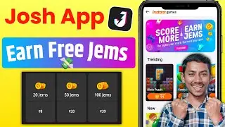 Josh App Se Free Jems Kaise Earn Kare | Game Khelo Paise Kamao Josh App
