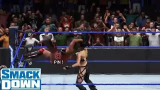 Sasha Banks and Bayley vs Lacey Evans and Ember Moon || Smackdown