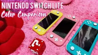 Coral Pink Nintendo Switch Lite | Color Comparison, Accessories, NBA 2k20 & Assassin's Creed | ASMR