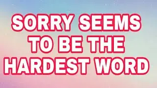 SORRY SEEMS TO BE HARDEST WORD - Elton John KARAOKE🎤🎶