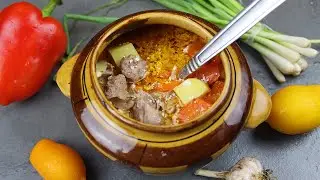 Картошка в горшочках с мясом и травами
