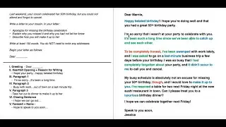 IELTS General Writing Task 1 - informal letters