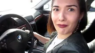 Девушка за рулём БУМЕРА BMW e38! ОСТОРОЖНО!/ серия 10