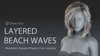 CC3/CC4-iClone7/iClone8 -  Layered Beach Waves Hairstyle
