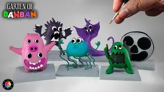 Making BANBAN GANG FANGAME (GARTEN OF BANBAN 3) Polymer Clay | PlastiVerse