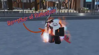 Obtaining “Herrscher of flamescion” in roblox Sakura stand