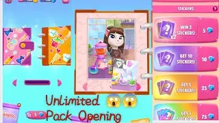 OMG 😱 Opening 100 Event Stickers In My Talking Angela 2 | 