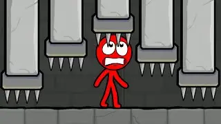 Новый КРАСНЫЙ СТИКМЕН против МОНСТРОВ #6. Мультик ИГРА Red Stickman Adventure