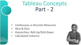 Learn basics of Tableau - Part 2 | #DataAcademy | #BinduKumar