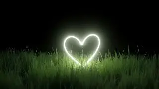 Glowing heart neon light black screen effect 💚 | Love heart light animation black screen