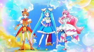 [1080p] Hirogaru Change! (Hirogaru Sky Precure Trio Transformation)
