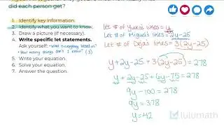 Linear Equations Word Problems - General (2 Examples) | Linear Equations | Lulumath