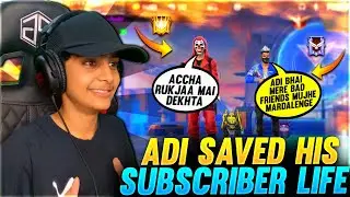 Aditech Saved His Subscriber Life ❤️🤯 - Must Watch Op Gameplay 😂 - Garena Free Fire
