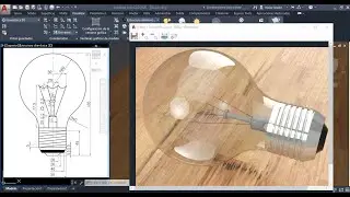 Convertimos un dibujo de un foco de 2D a 3D y renderizado en AUTOCAD