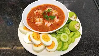 ตำน้ำพริกกุ้งสด กินกับไข่ต้ม เมนูกับข้าว ราคาประหยัด #เมนูบ้านๆอาหารง่ายๆ #เมนูประหยัด