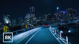 Relaxing Night Drive in Yokohama / 8K 60fps HDR / Soft Lofi Beats