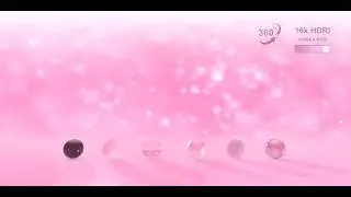 New project 3836: An animation of a pink abstract scene using a 16K 360° HDRI texture.