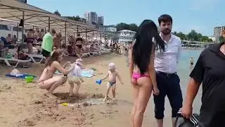 АНАПА 06 июня 2018 погода море центральный пляж Много людей ТИНА ?