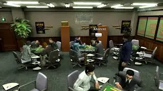 TANIMURA SPINS AROUND AND EXITS THE MAHJONG PARLOR