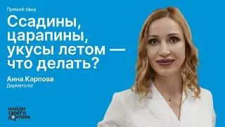Ссадины, царапины, укусы летом — что делать? Анна Карпова, дерматолог