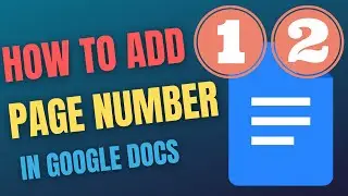 how to add page number in google docs