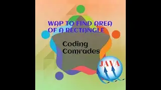 JAVA || WAP To Find Area Of a Rectangle || User Input.