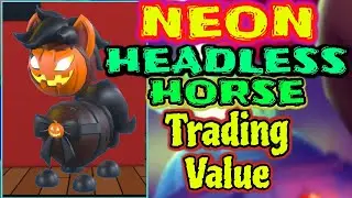 NEON HEADLESS HORSE TRADING VALUE IN ADOPT ME HALLOWEEN ! #neonheadlesshorse