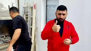 У брата жарим рыбу