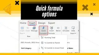 Quick Formula options in Power BI | Inforiver