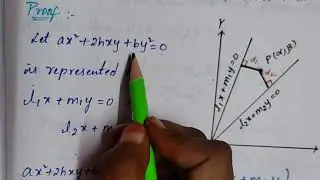 Pair Of Straight Lines Theorem 2//Perpendicular Distances. Inter 1b