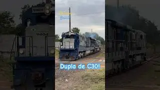 Locomotiva C30 buzinando bastante na PN de Tatu!