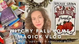 WITCHY FALL HOME MAGIC VLOG | CRAFTS, DIYS, UNPACKING WITCHCRAFT BOOKS, GIFTS | EMILY'S TAROT MAGICK