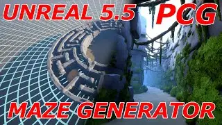Procedural Maze Generation Tool - Unreal 5.5 tech demo (PCG + Editor Scriptable Tools)