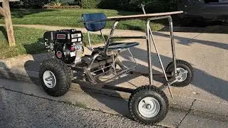 DESK KART - Gas powered school desk go kart build