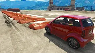 CARS vs TANK SPEED BREAKER - GTA 5