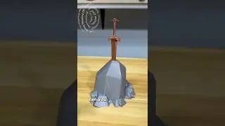 3d Printed COPPER sword stuck on 3D Printed Rock