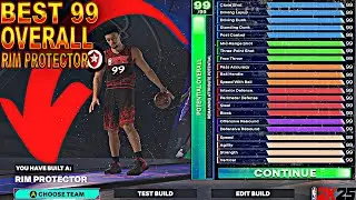 BEST 99 OVERALL RIM PROTECTOR BUILD FOR REC AND STAGE WITH 99 BLOCK (SHOOTING AND INSIDE) NBA 2K25