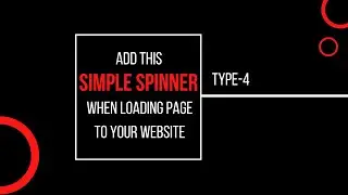 HTML AND CSS ANIMATION| CSSANIMATION | Simple Spinner Preloader to make your website effective.
