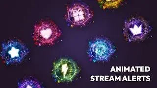 Magical Animated Stream Alerts -Celestial / Shadow / Magic