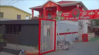 Walking along Boulevard Grand Case St Martin