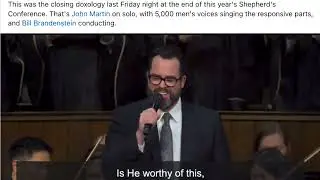 Is He Worthy at Shepherds Conference 2024
