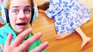 SABRE FAINTED & NO ONE NOTICED (prank on the The Norris Nuts playing ROBLOX)