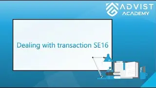 SAP | Dealing with transaction SE16