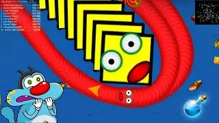 WORMS ZONE IO Hardest Gameplay Top 1 / Slither Wormate oggy Saamp Wala game