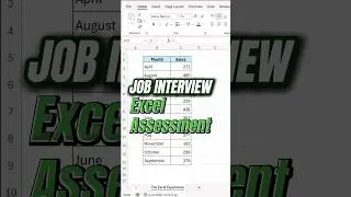 Job Interview - Excel Assessment - Sort by Month actual order #viralshorts  #excelshorts
